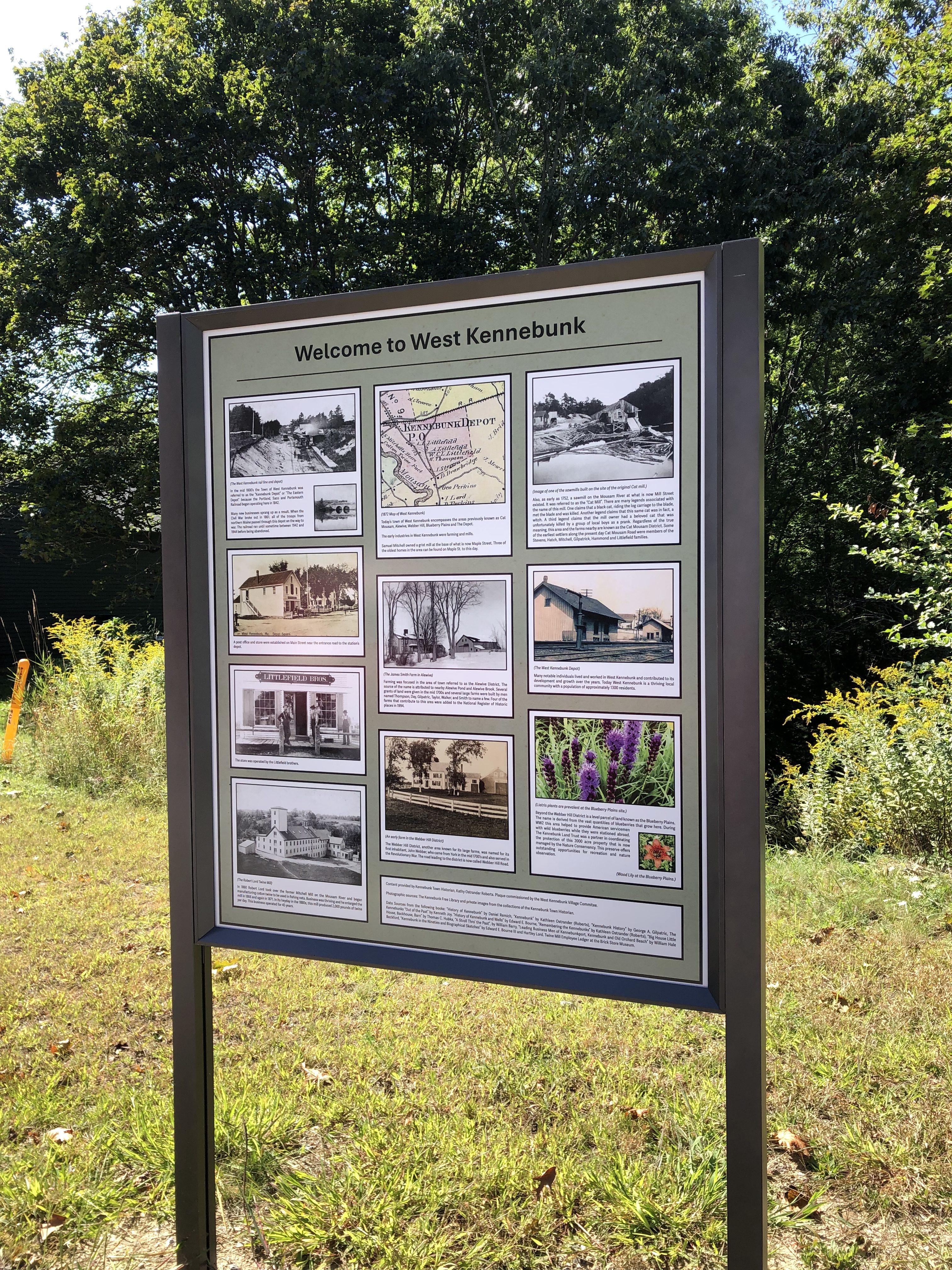 Plaque highlights West Kennebunk’s landmarks, history and culture